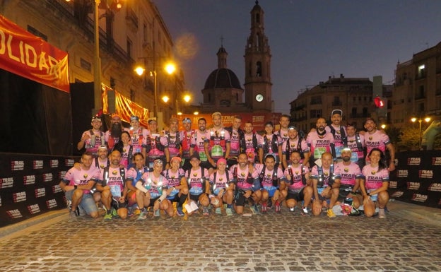 Participantes del grupo en el Trail Solidari d'Alcoi, en la edición del año pasado. 