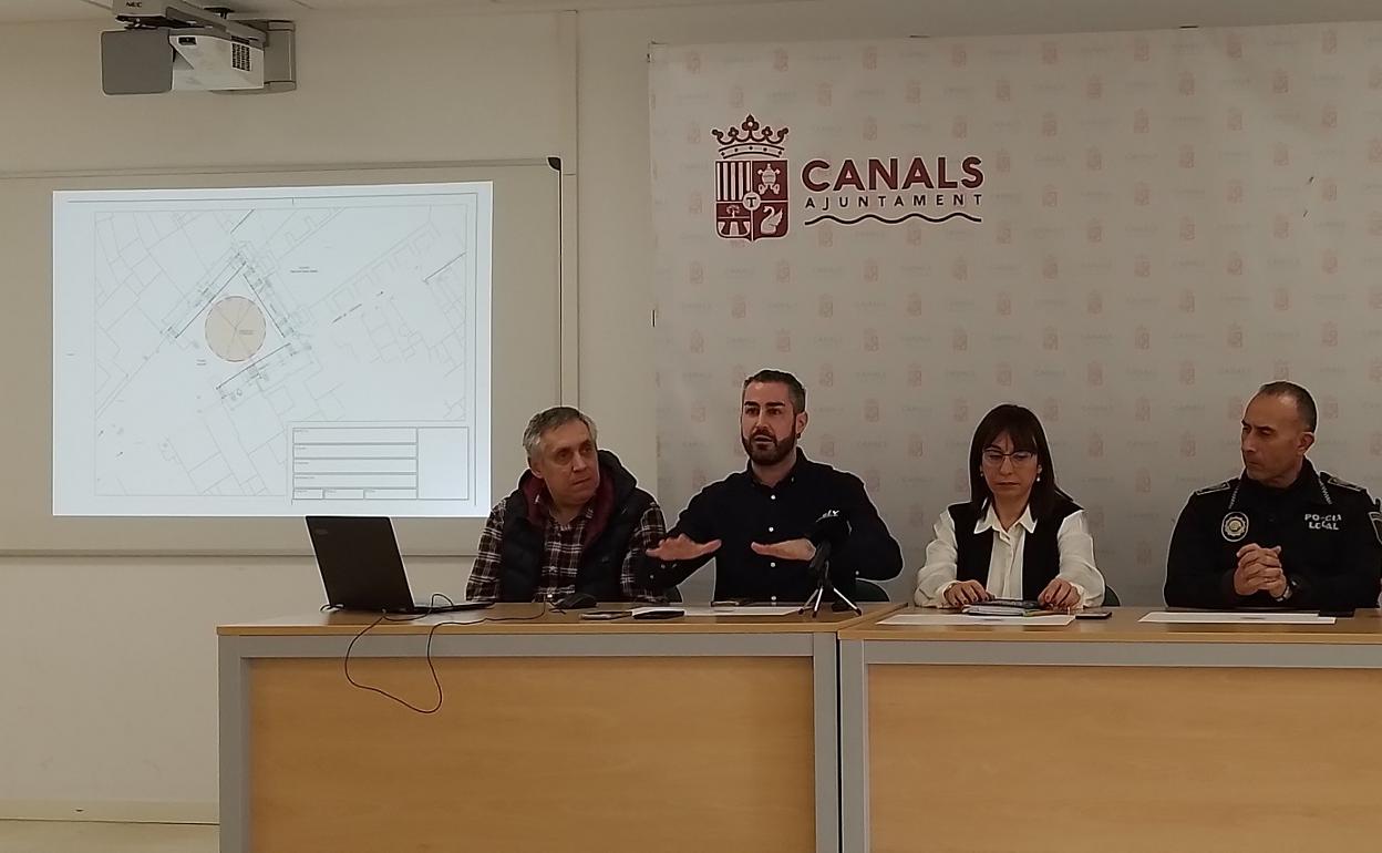 Momento de la presentación en rueda de prensa de las nuevas medidas de seguridad. 