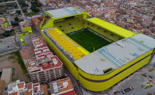 Toma aérea del estadio, días antes del duelo frente al Valencia. 