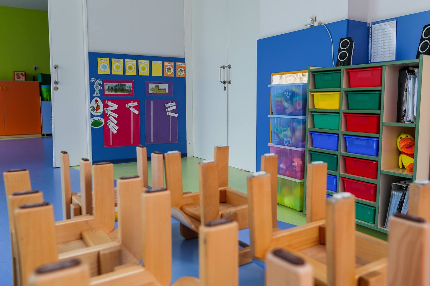 Un aula de infantil en Valencia.