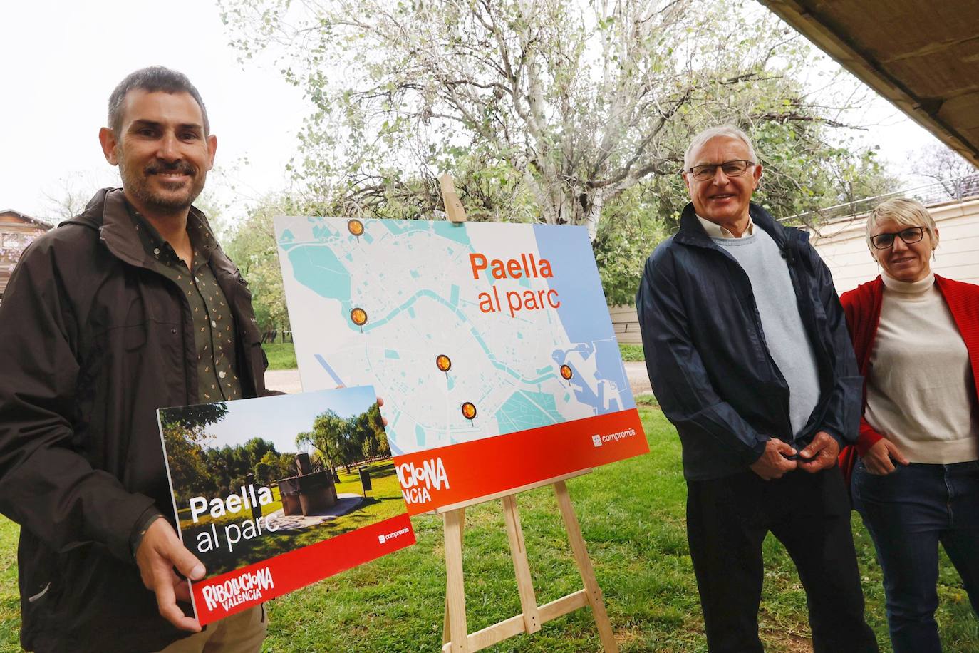 Los candidatos Campillo, Ribó y Robles.