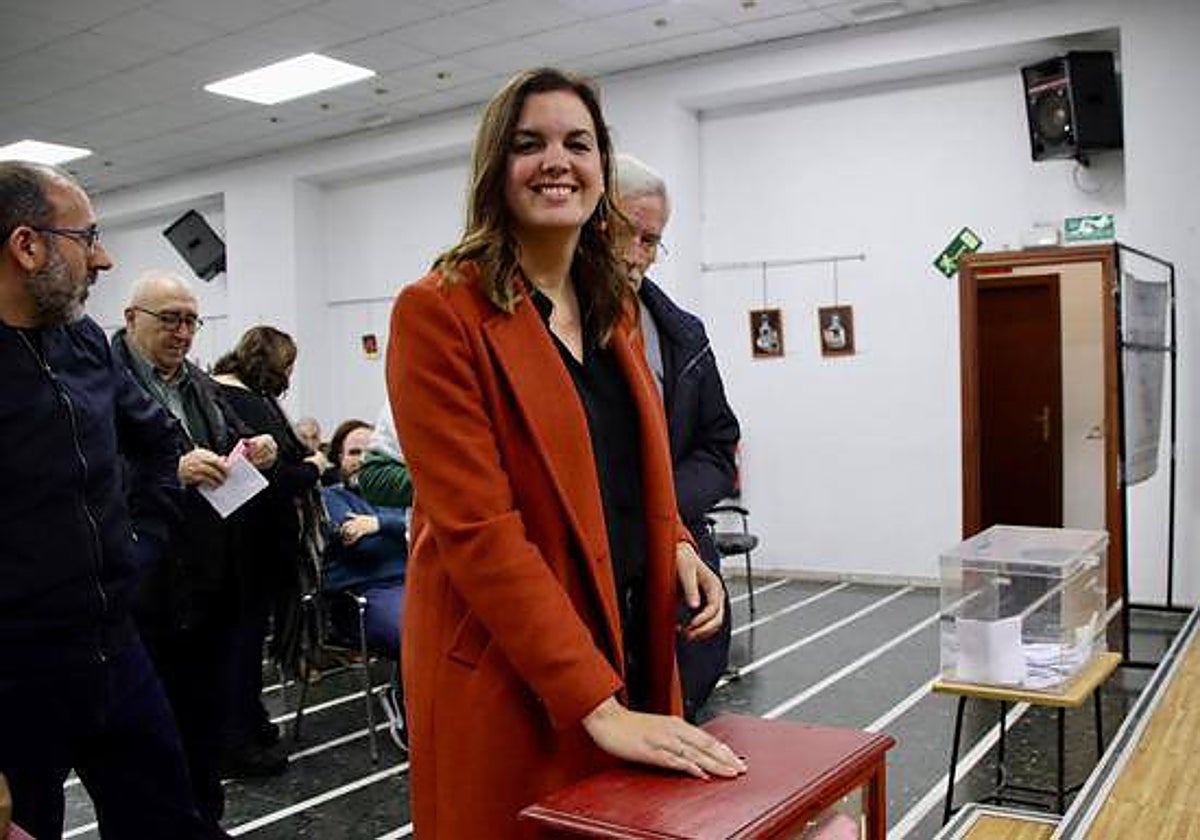 Sandra Gómez, durante las votaciones de la semana pasada.