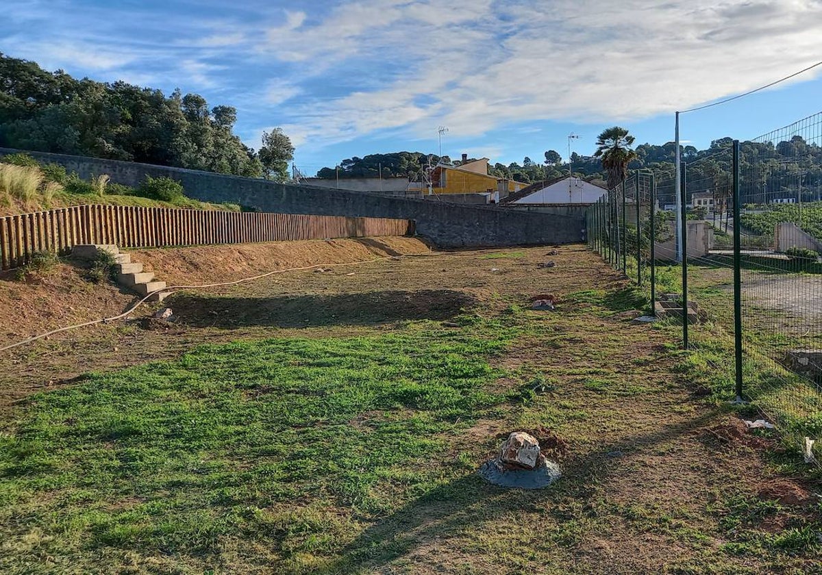 Zona donde se crearán los nuevos huertos.