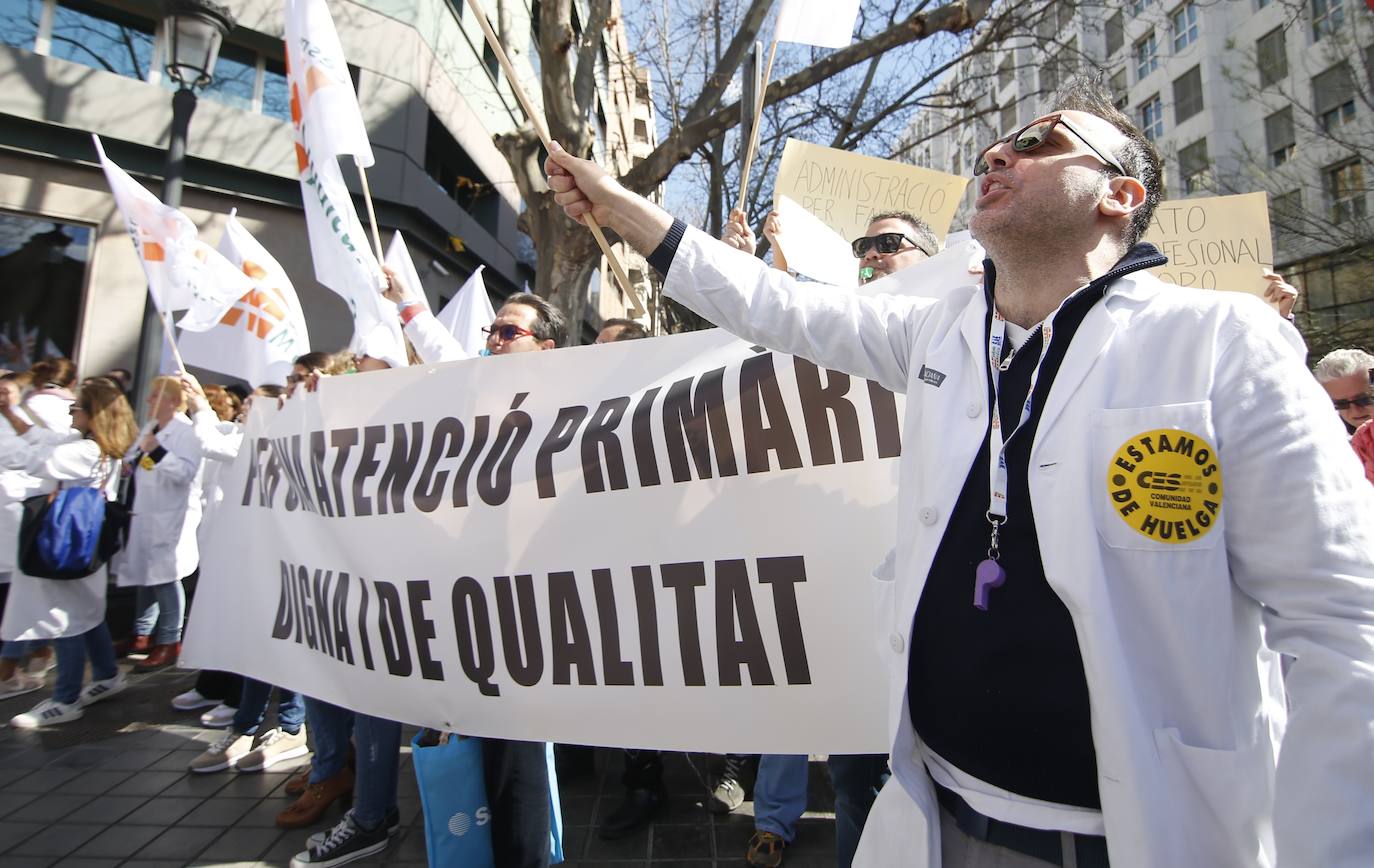 La protesta del Sindicato Médico de la Comunitat