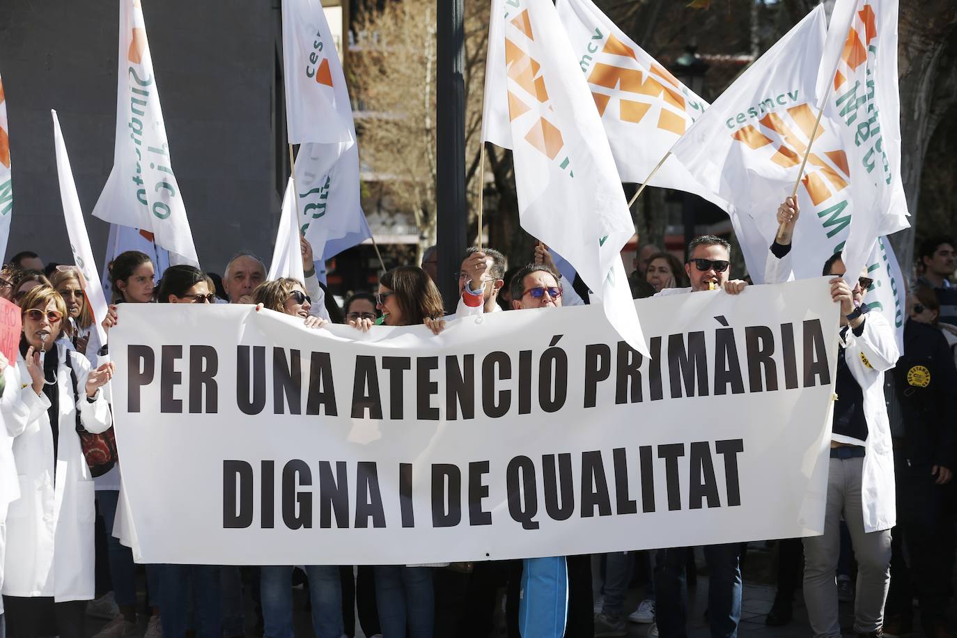 La protesta del Sindicato Médico de la Comunitat