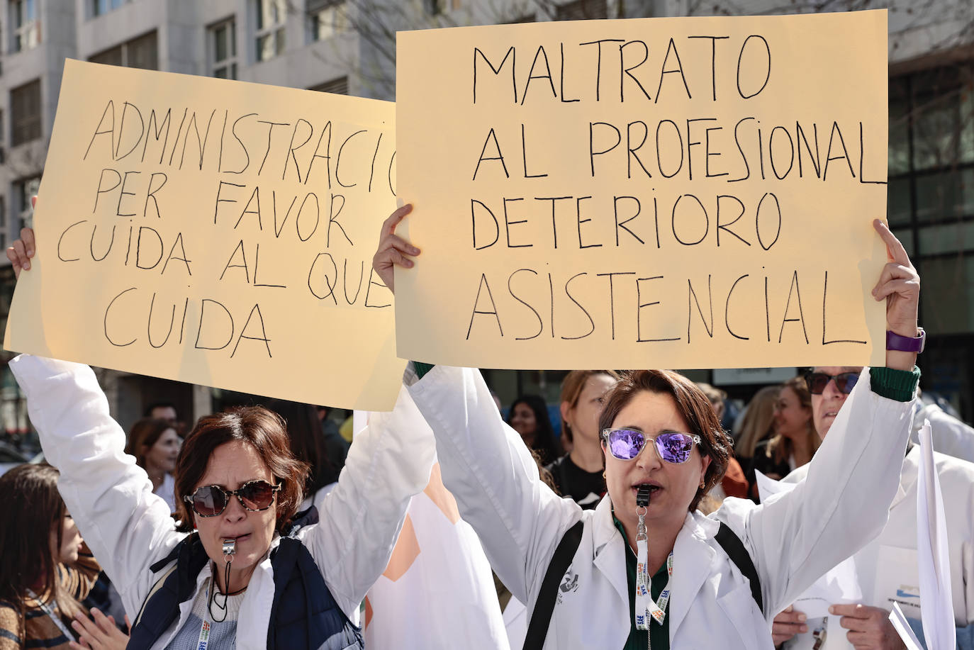 La protesta del Sindicato Médico de la Comunitat