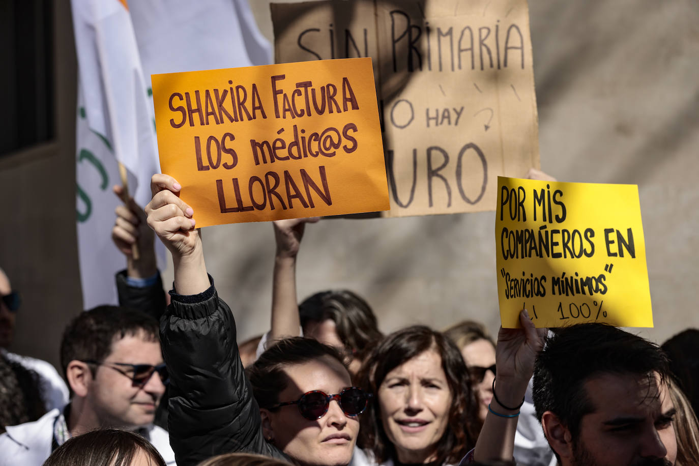 La protesta del Sindicato Médico de la Comunitat