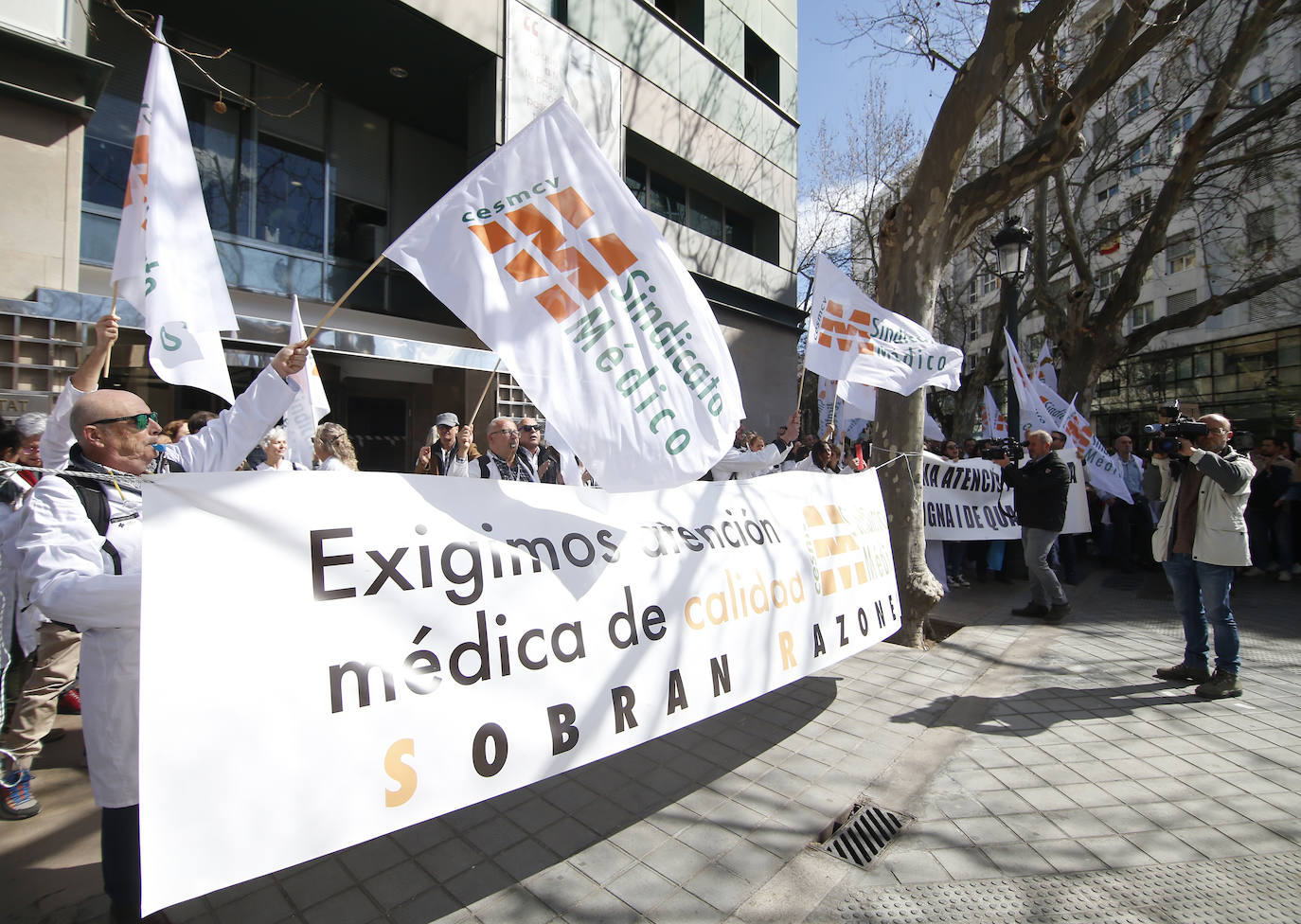 La protesta del Sindicato Médico de la Comunitat