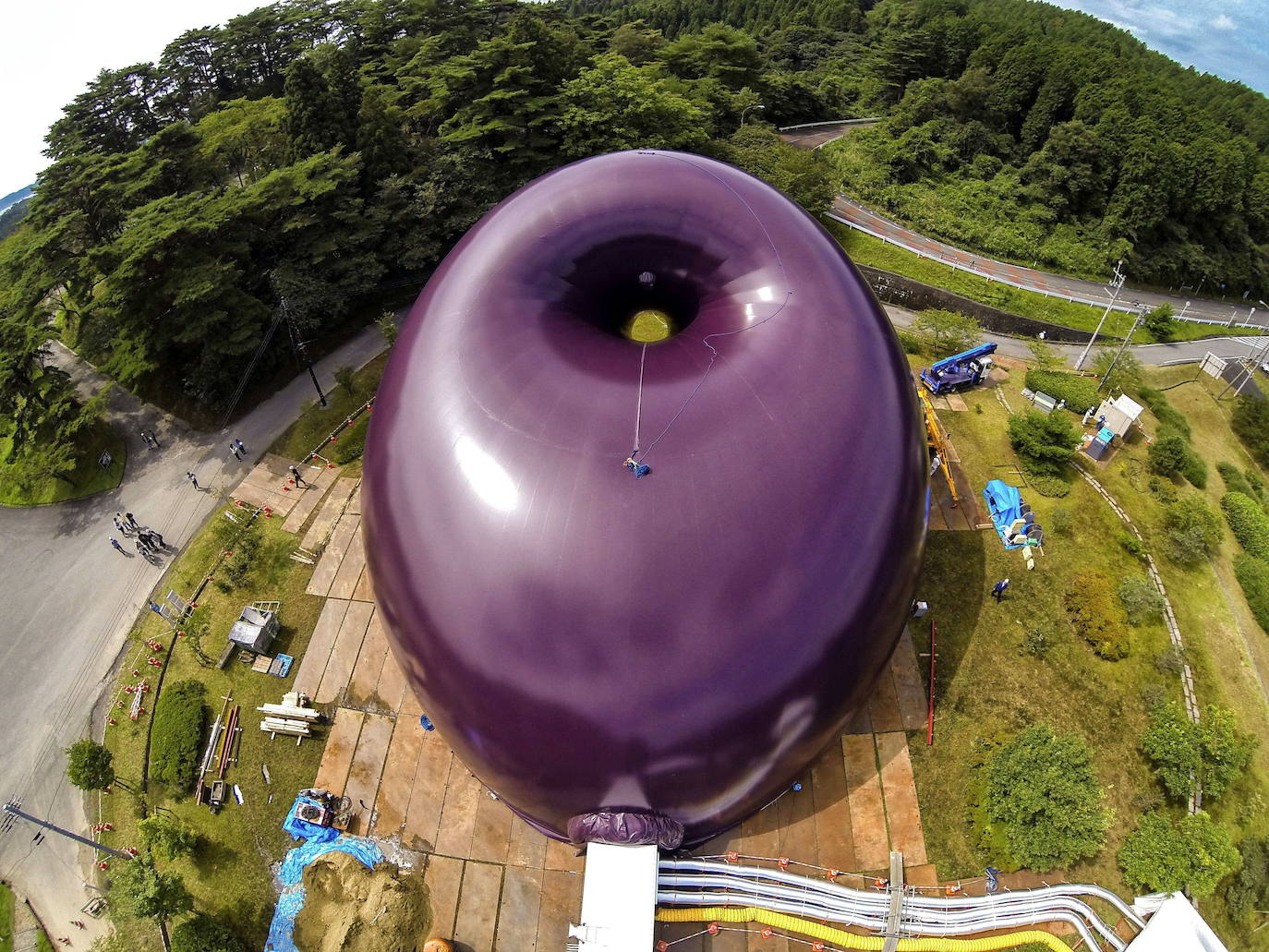 Auditorio inflable en Mathsushima, Japón (Arata Isozaki)