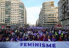 Manifestación del 8-M en Valencia