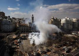 Mascletà en Valencia en Fallas.