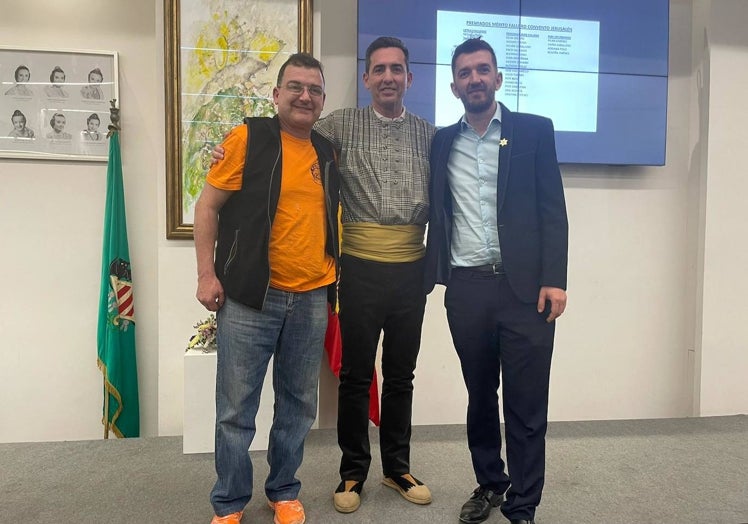 El presidente de Convento Jerusalén, Francisco Segura, con Pere Baenas (I) y José Gallego (d).