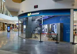 Una tienda de Movistar, en una imagen de archivo.