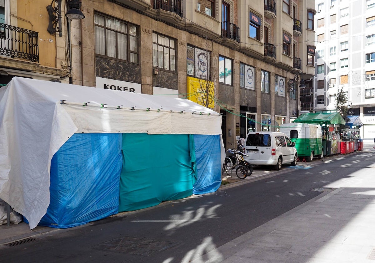 El mercadillo de Isabel la Católica, este martes.