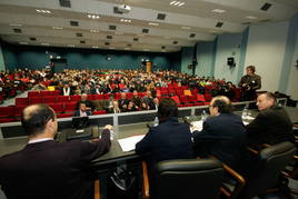 Acto inaugural de la fase autonomica de la Olimpiada Matematica Española en una imagen de archivo