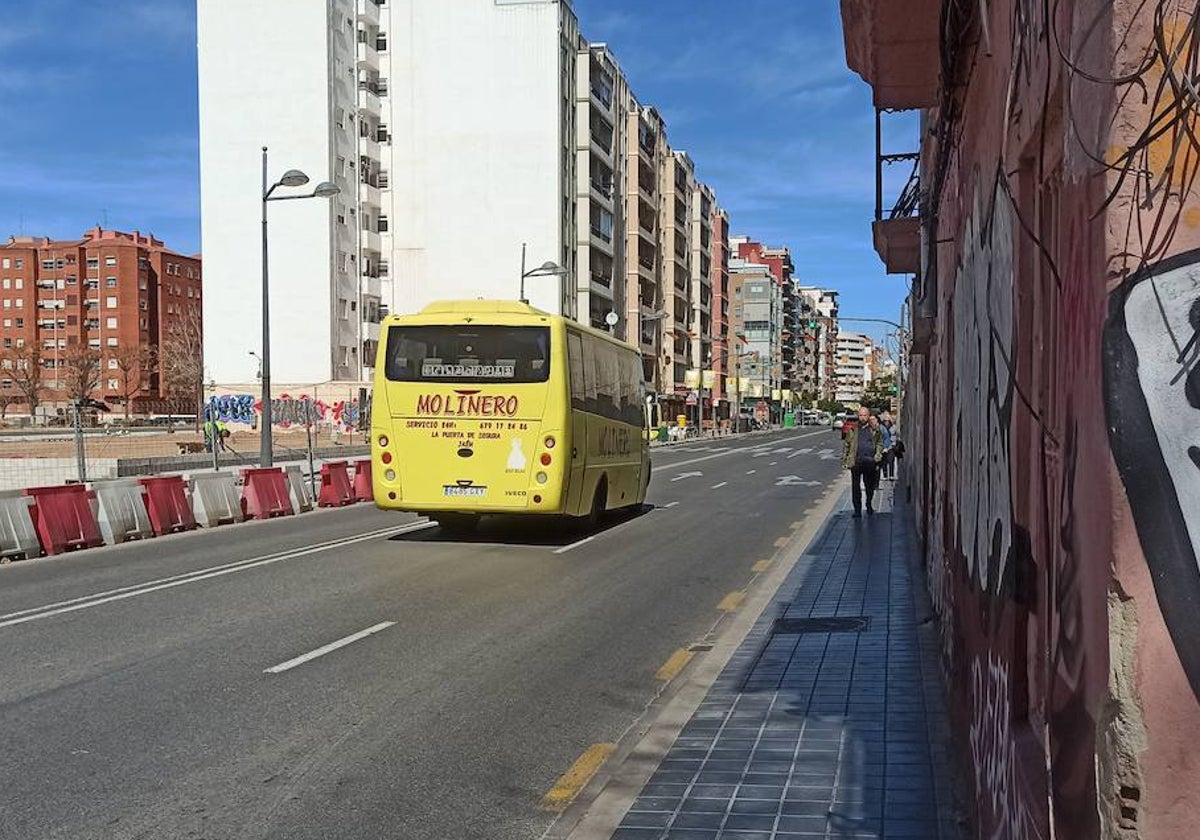 La calle San Vicente Mártir de Valencia, a la altura del número 249.