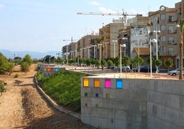 Alameda del río Magro en Carlet.