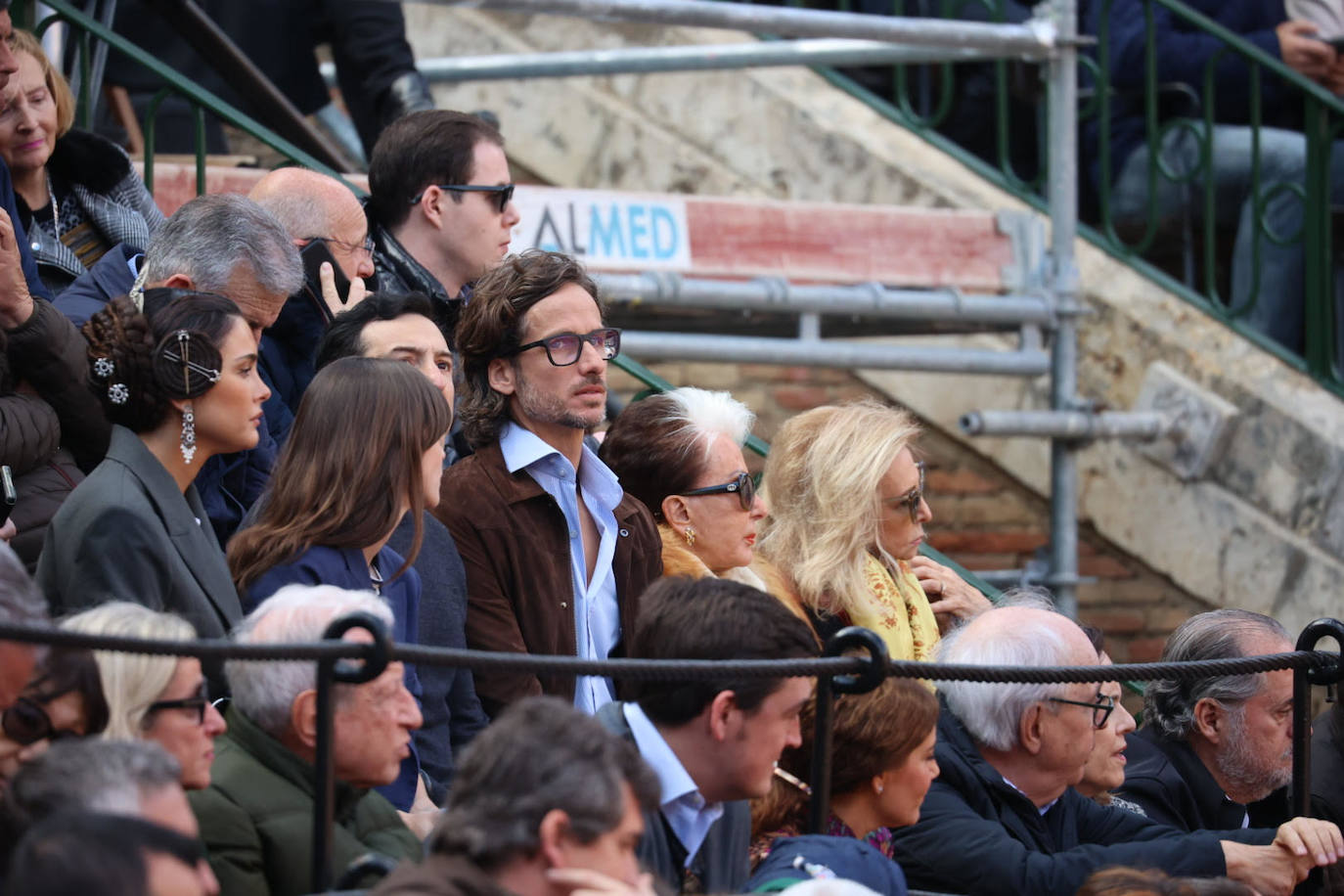 Carmen Lomana, Feliciano López y Juan Roig, en la tarde de Roca Rey