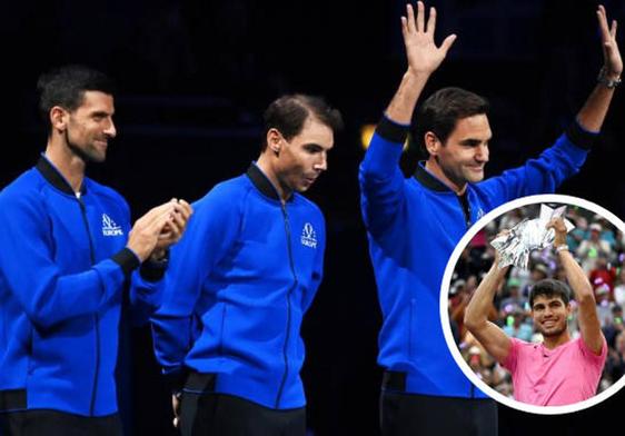 Djokovic, Nadal y Federer, ante la irrupción de Alcaraz.