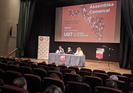 Asamblea comarcal de UGT con la presencia del secretario general.