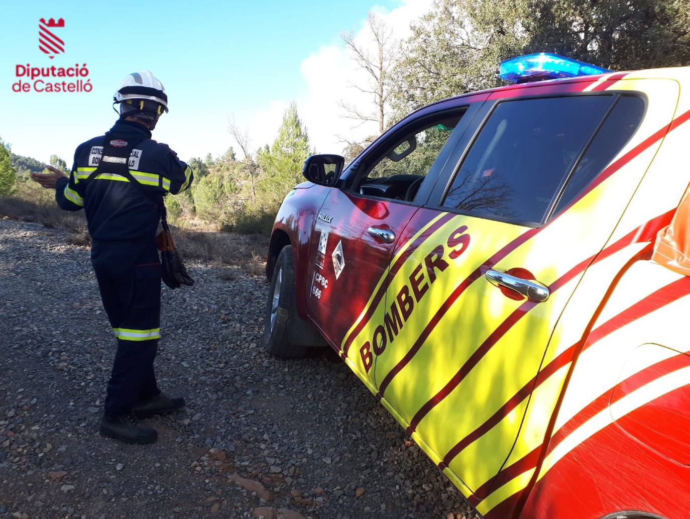 Incendio forestal en Villanueva de Viver