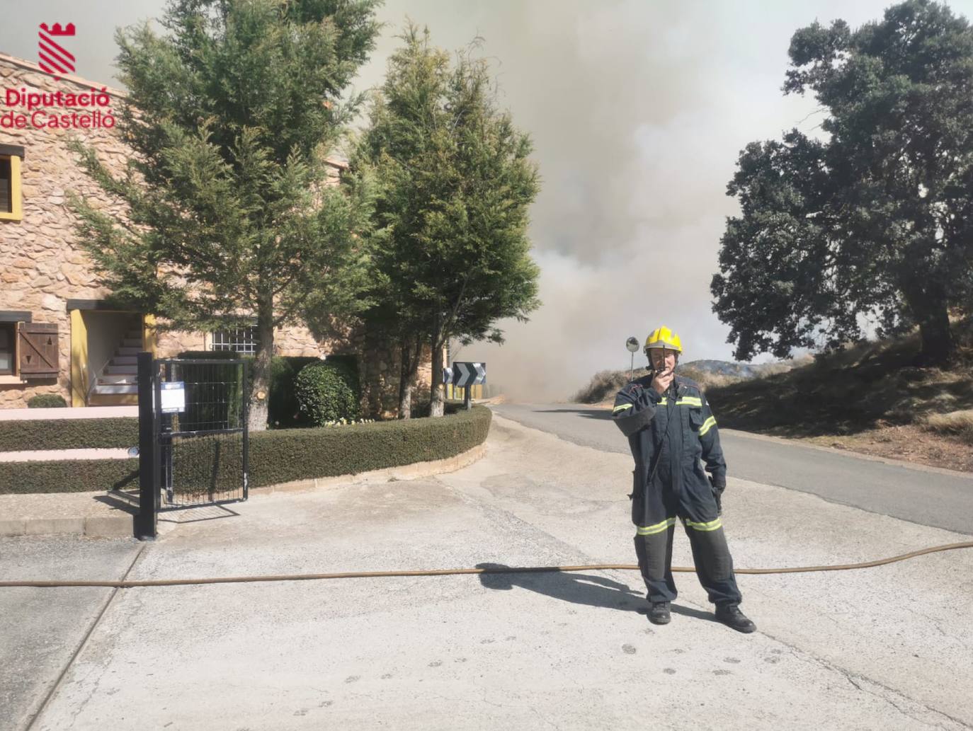 Incendio forestal en Villanueva de Viver