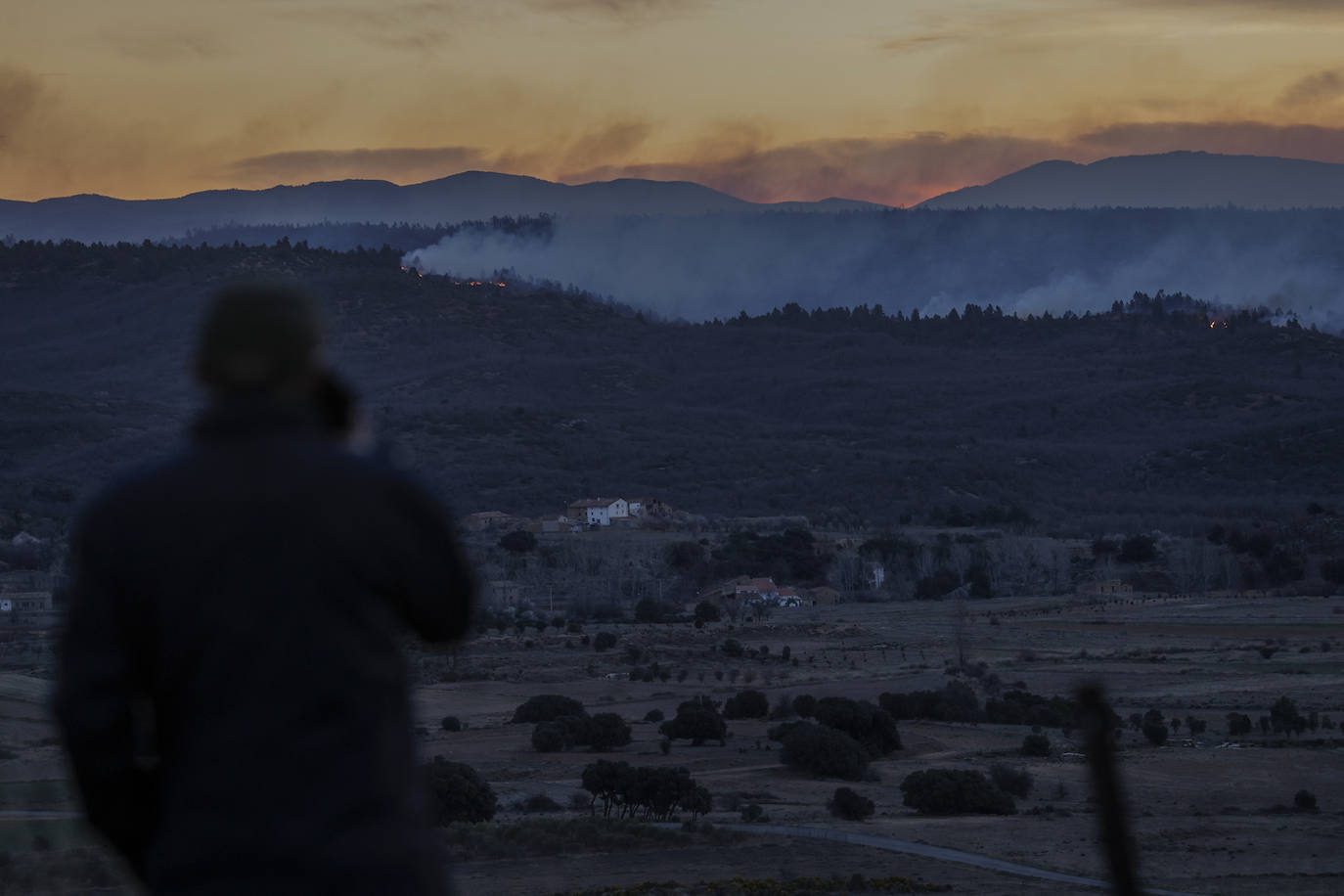 Incendio forestal en Villanueva de Viver