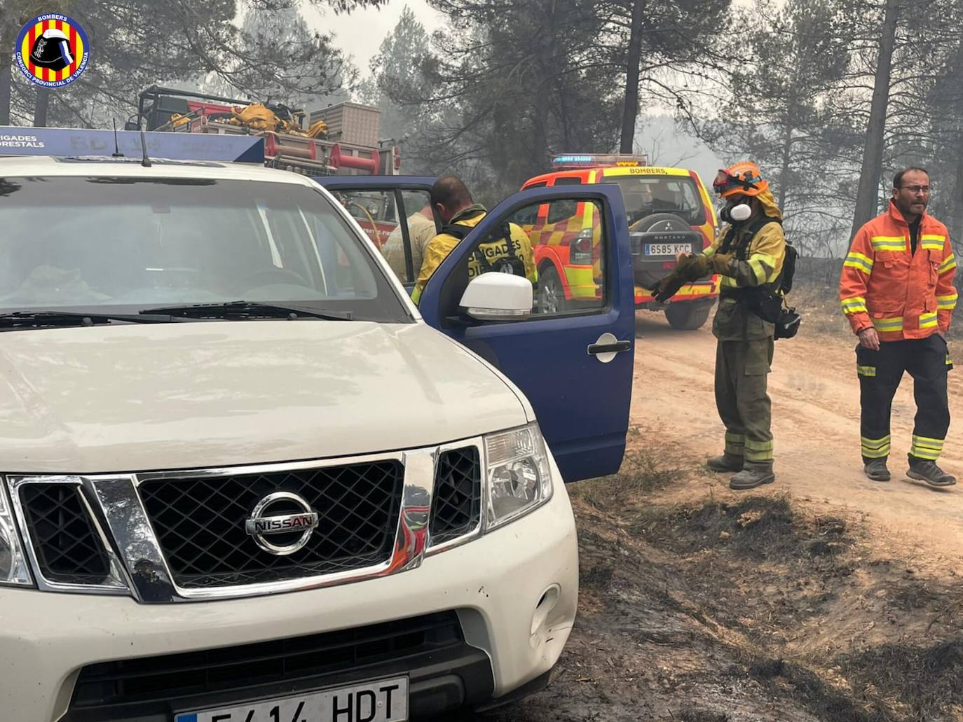 Incendio forestal en Villanueva de Viver