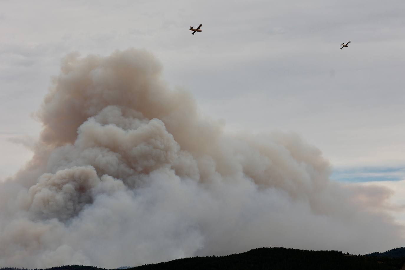 Incendio forestal en Villanueva de Viver