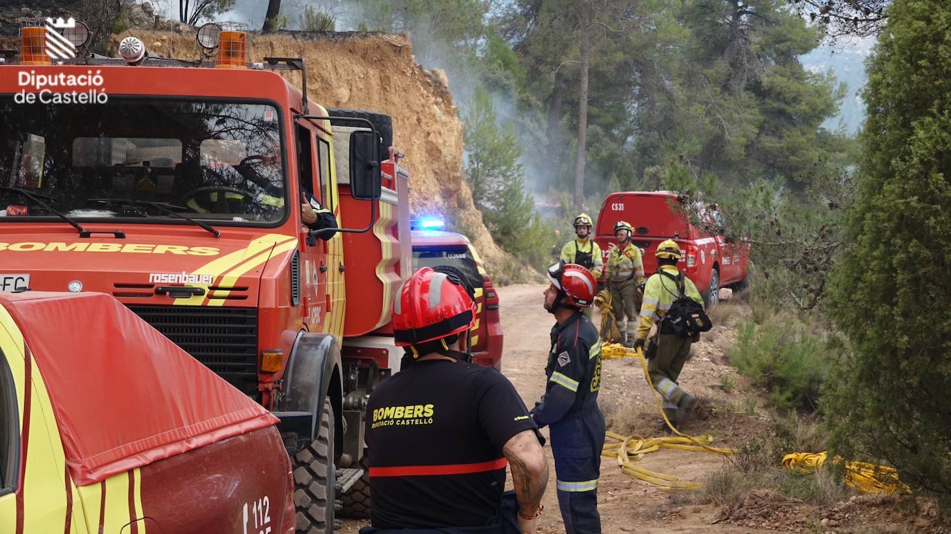 Incendio forestal en Villanueva de Viver