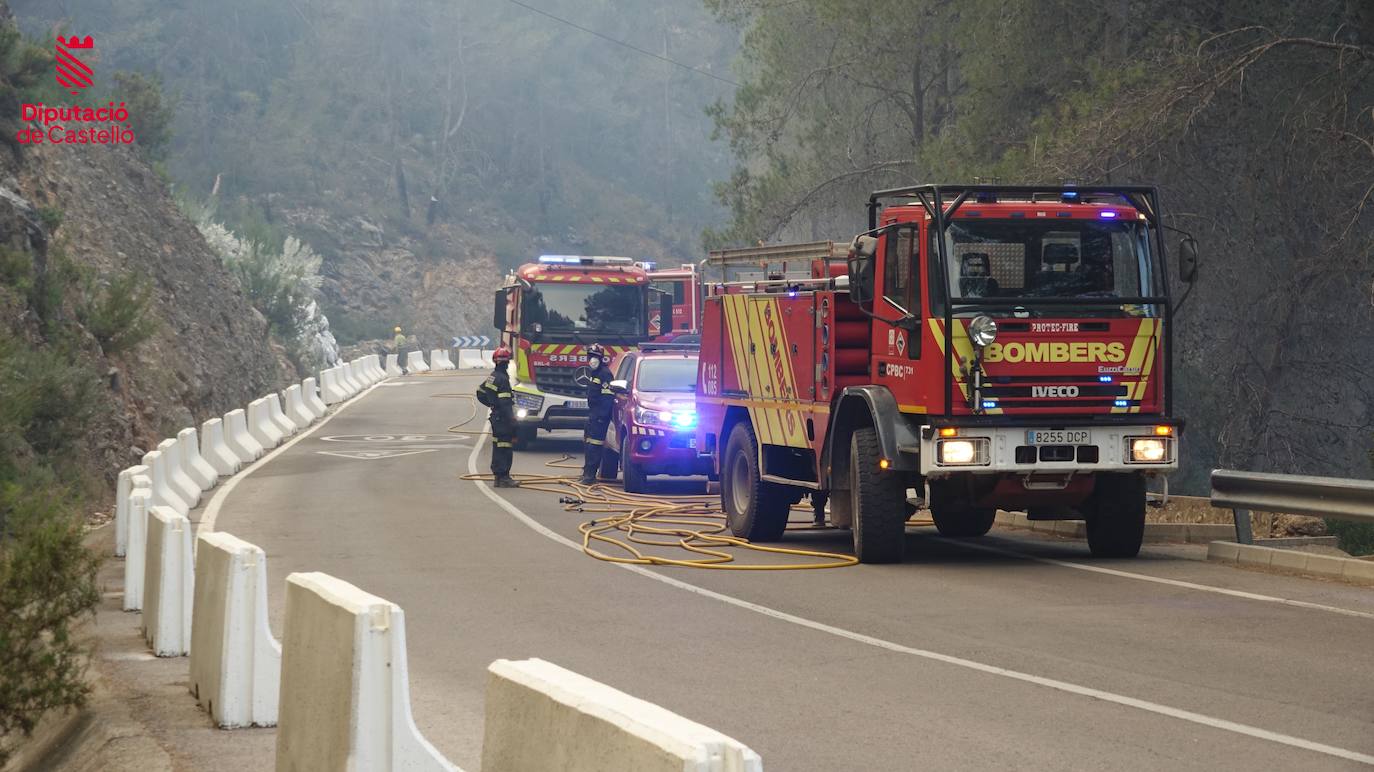 Incendio forestal en Villanueva de Viver