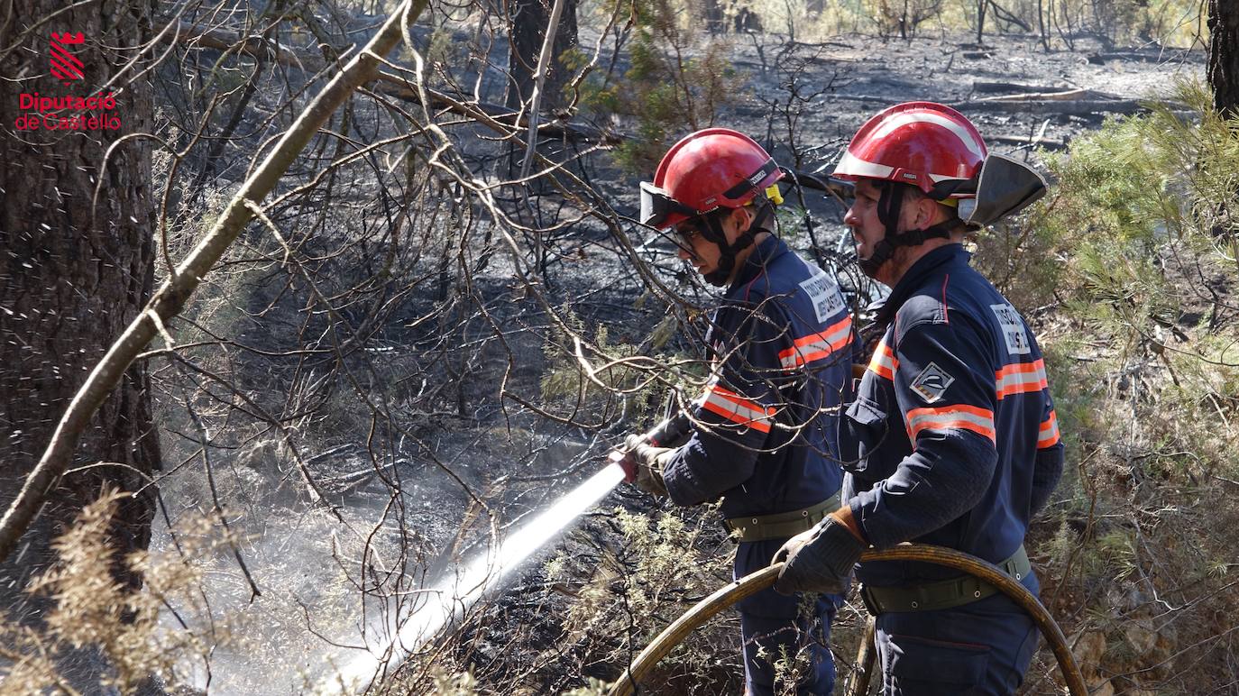 Incendio forestal en Villanueva de Viver