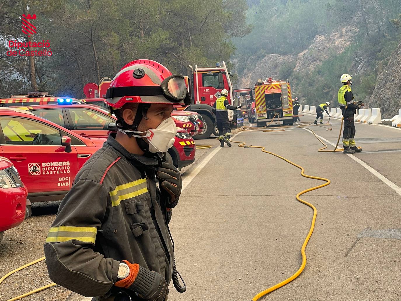 Incendio forestal en Villanueva de Viver