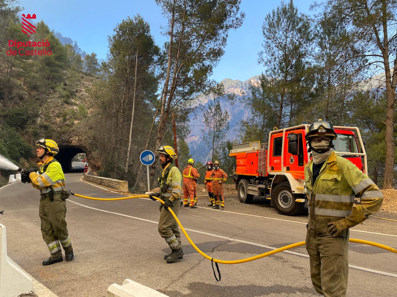 Incendio forestal en Villanueva de Viver