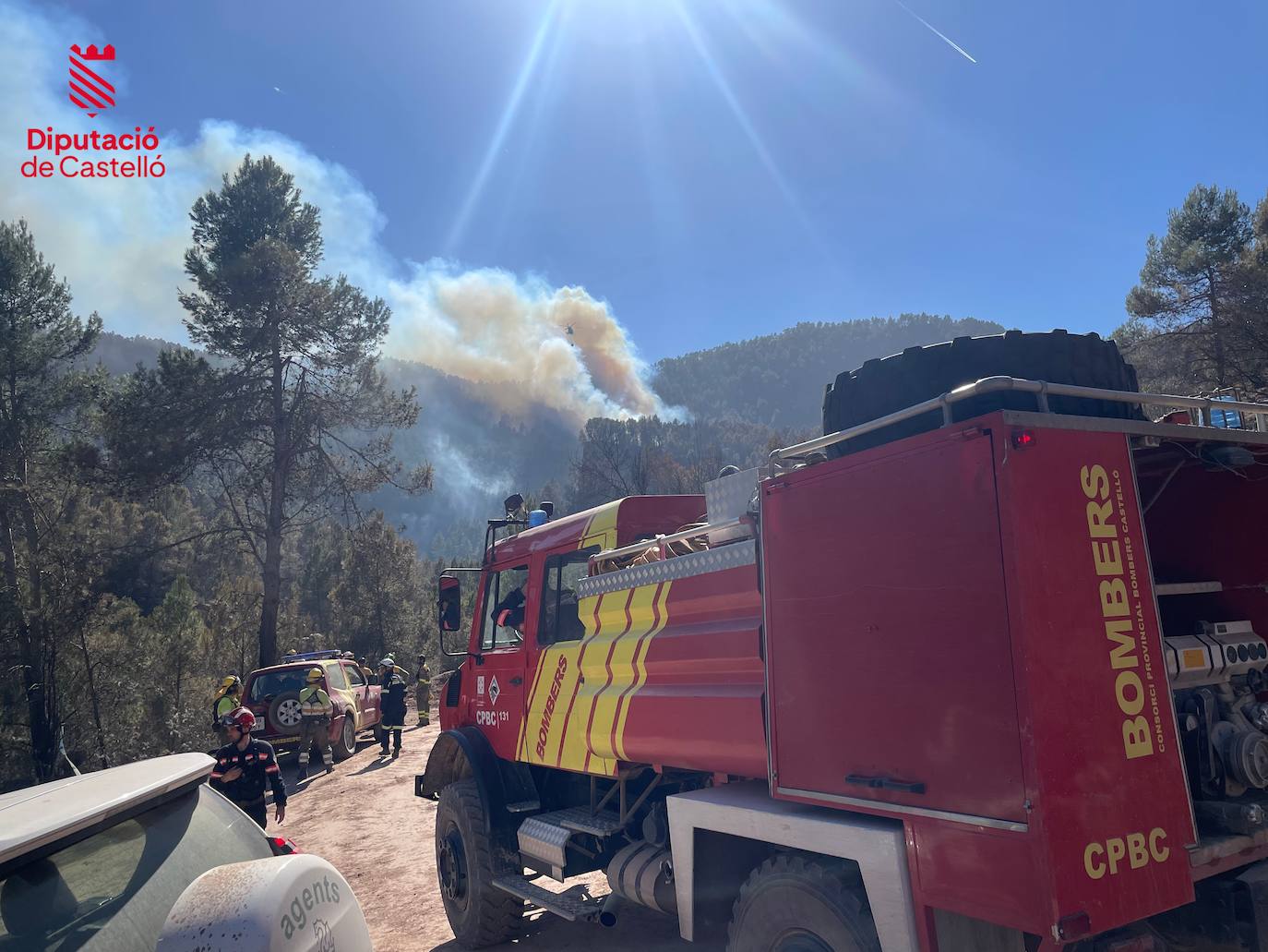 Incendio forestal en Villanueva de Viver