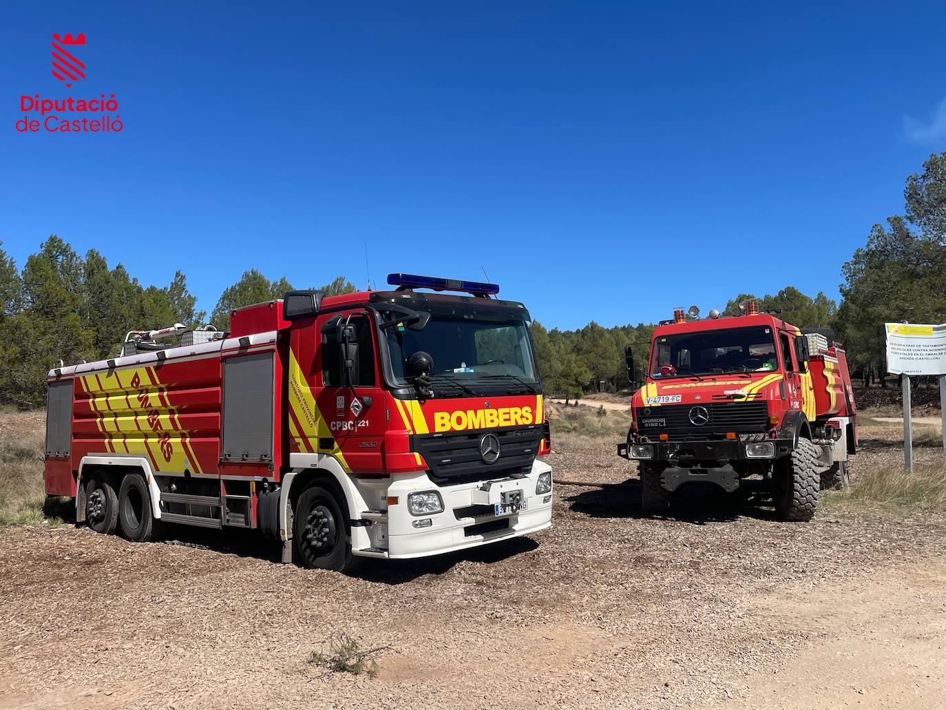 Incendio forestal en Villanueva de Viver