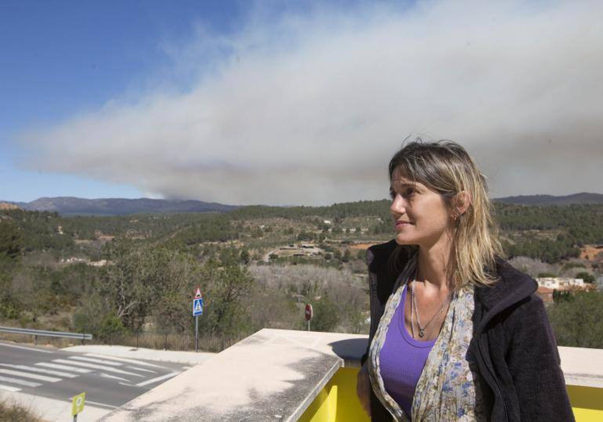 Macarena de Mateo, desalojada de su casa de Montanejos.