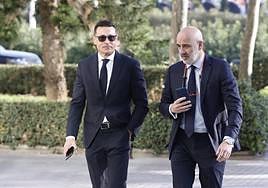 Amadeo Salvo, a su llegada a la Ciudad de la Justicia.