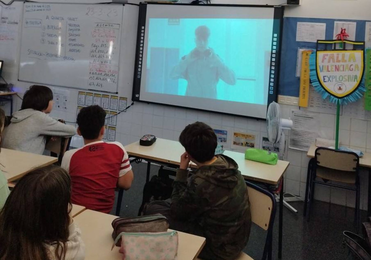 Muestra en uno de los centros educativos.