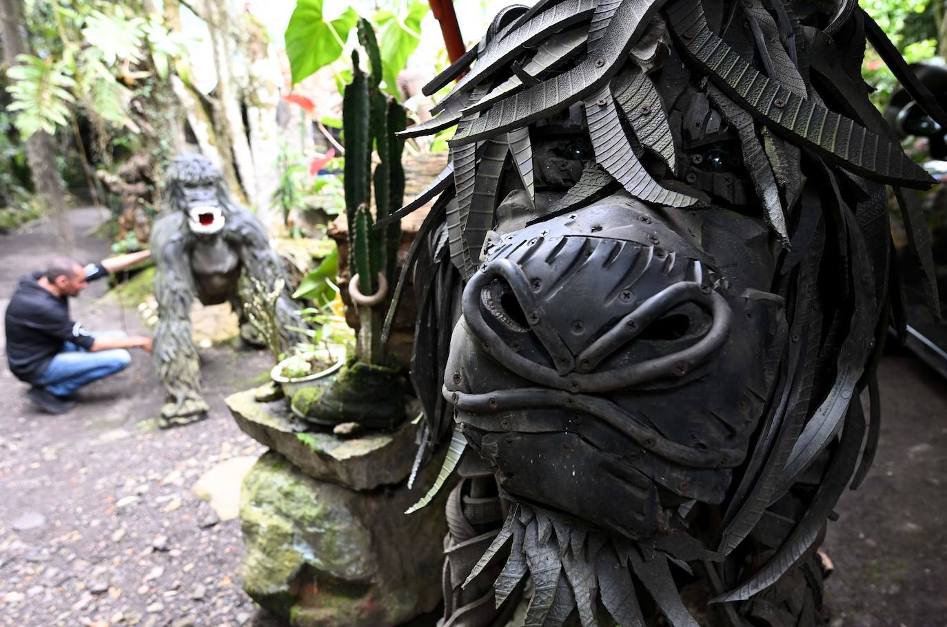 Los gigantes de basura que se convierten en arte