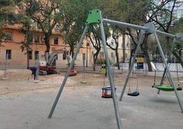 Inicio de obras en el parque de Manuel Granero de Ruzafa.