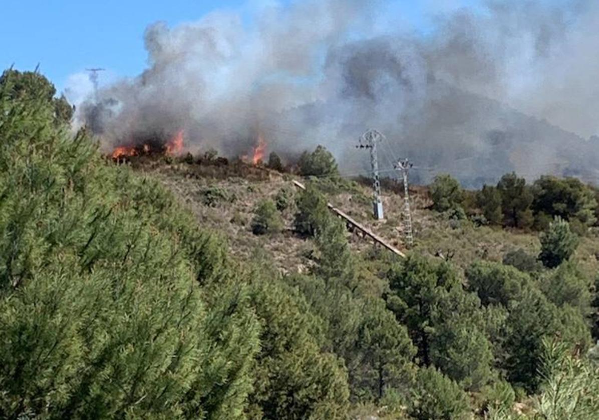 Declarado en la Sierra Calderona un nuevo incendio forestal