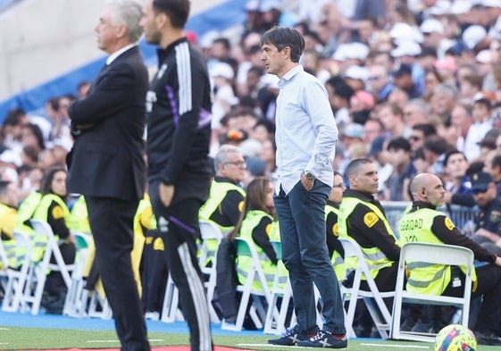 Pacheta, durante su último encuentro con el Real Valladolid.