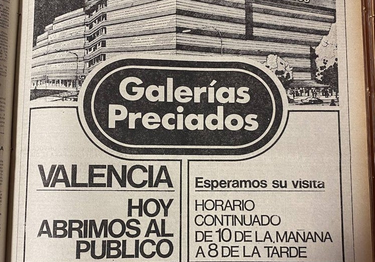 Anuncio publicado en LAS PROVINCIAS el día de la apertura.