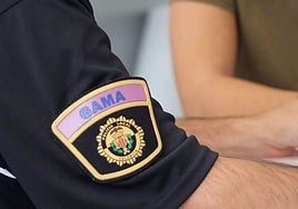 Un policía del Grupo de Atención a los Malos Tratos (GAMA) atiende a una víctima.