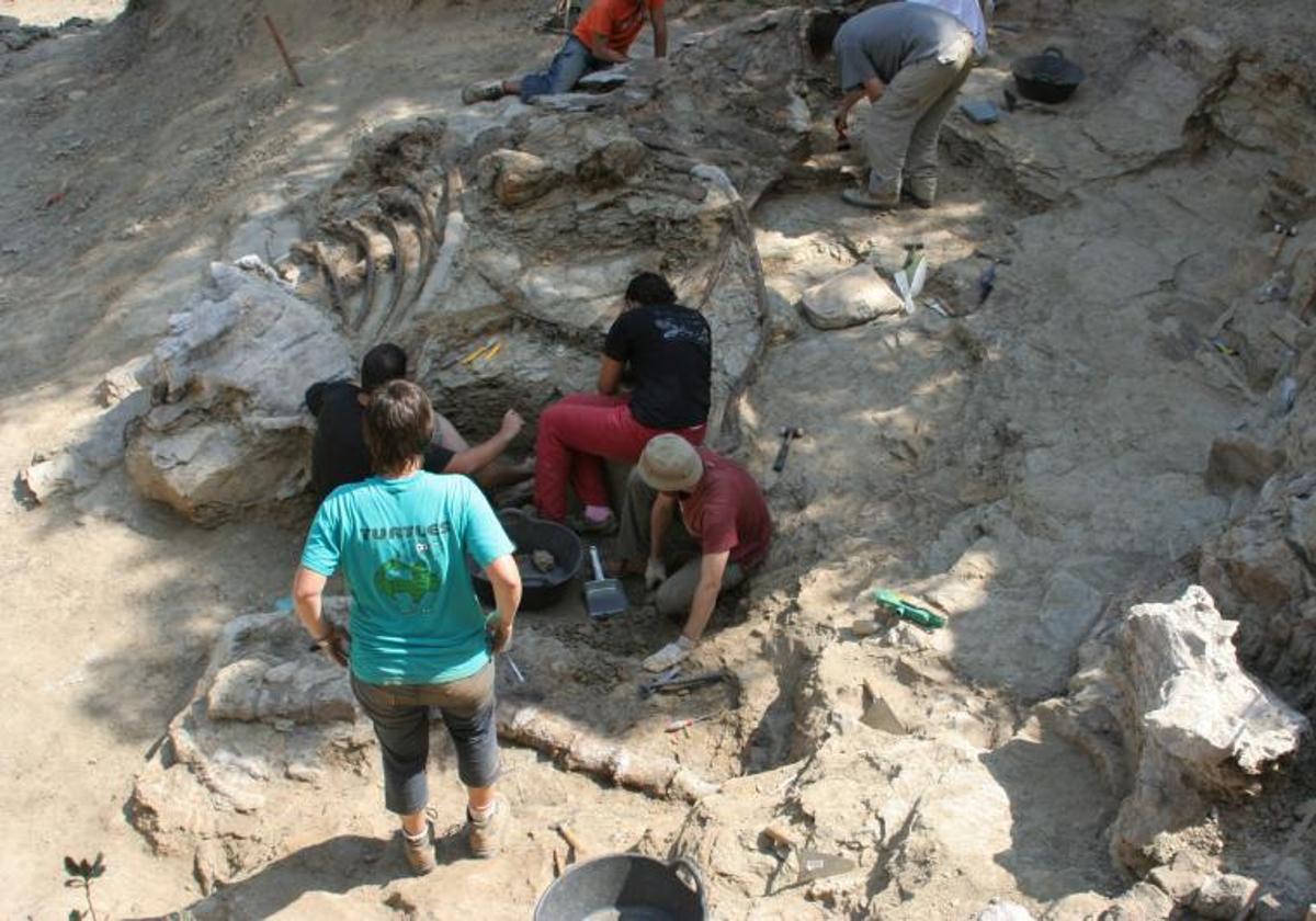 Imagen de archivo de excavaciones en Morella.