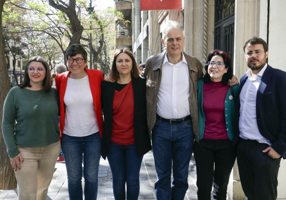 Blanes, Lima, Pérez Garijo, Illueca, Saavedra y Álex Aguilar.