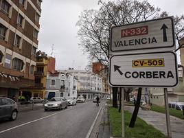 Carretera que se convertirá en una travesía en Sueca.