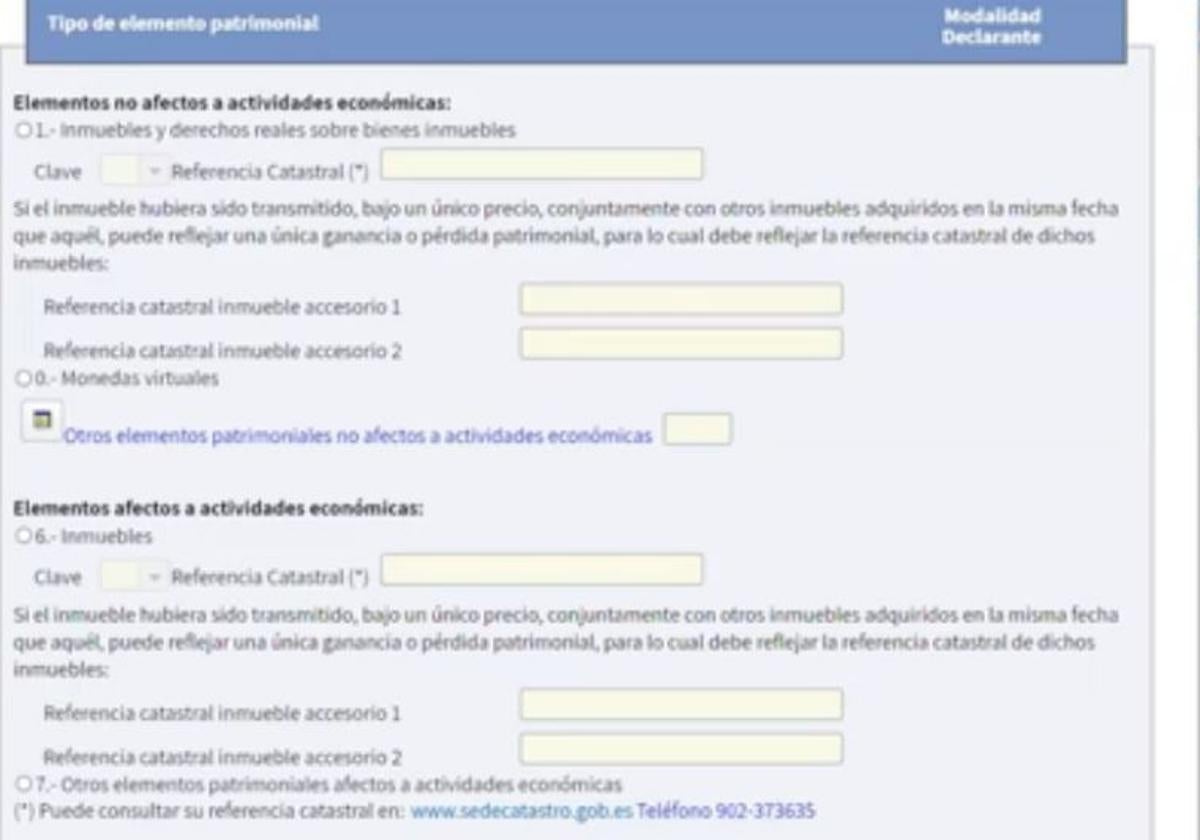 Declaración de la renta de monedas virtuales.