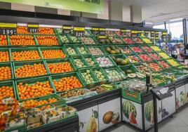 Interior de una tienda de Mercadona.